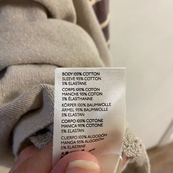 We The Free crewneck tee tunic top cream Large - Picture 6 of 6